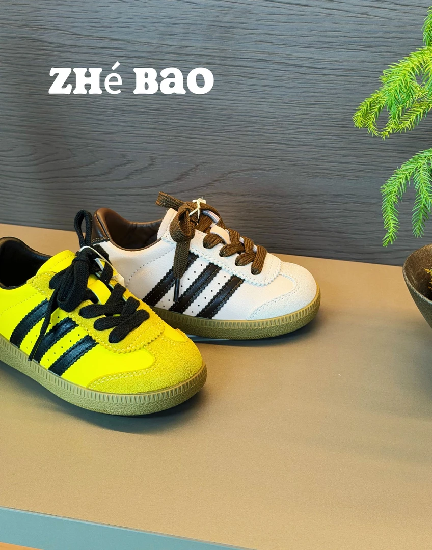 【哲豹】2025新款【经典德训】四季女童男童板鞋