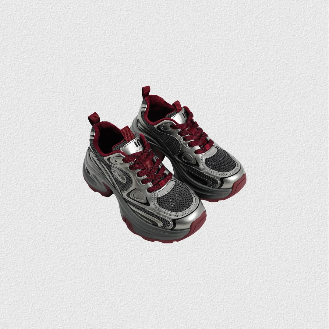 24年冬款 复古爆款~百搭复古休闲运动厚底老爹鞋66X1051