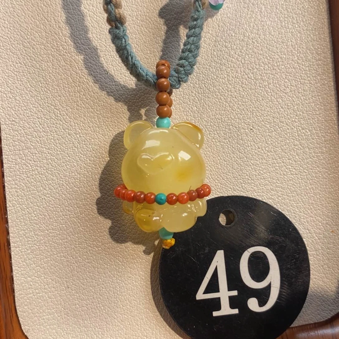 琥珀颈饰未镶嵌吊坠