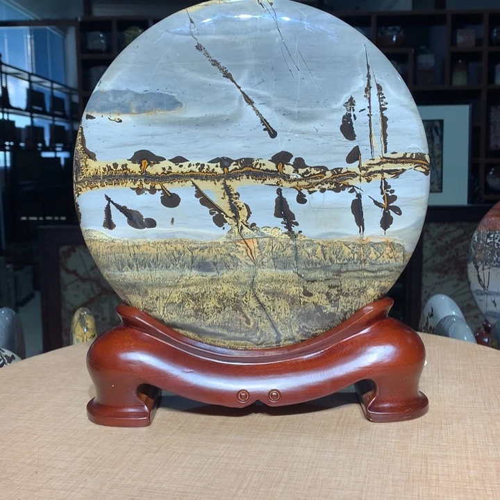 ，广西国画石摆件，收藏观赏