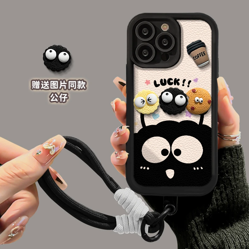 适用于苹果16华为OPPO小米VIVO高颜值简约皮纹LJ阶梯手机壳AA0289