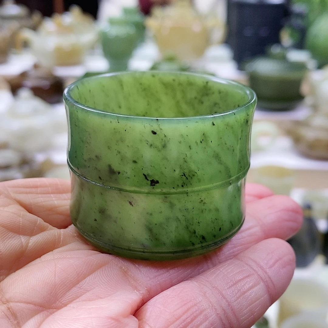 和田玉茶杯未镶嵌