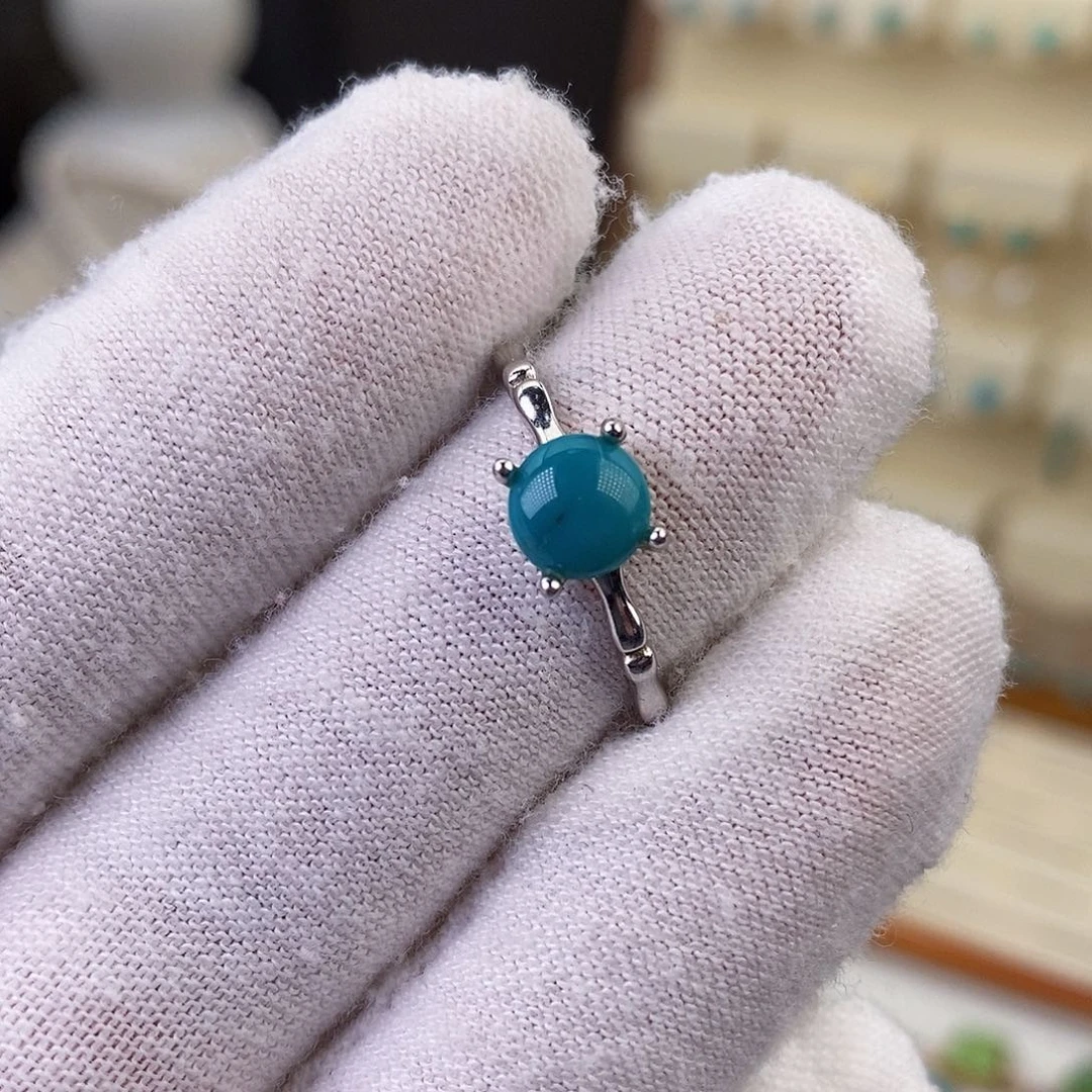 绿松石戒指银S925镶嵌