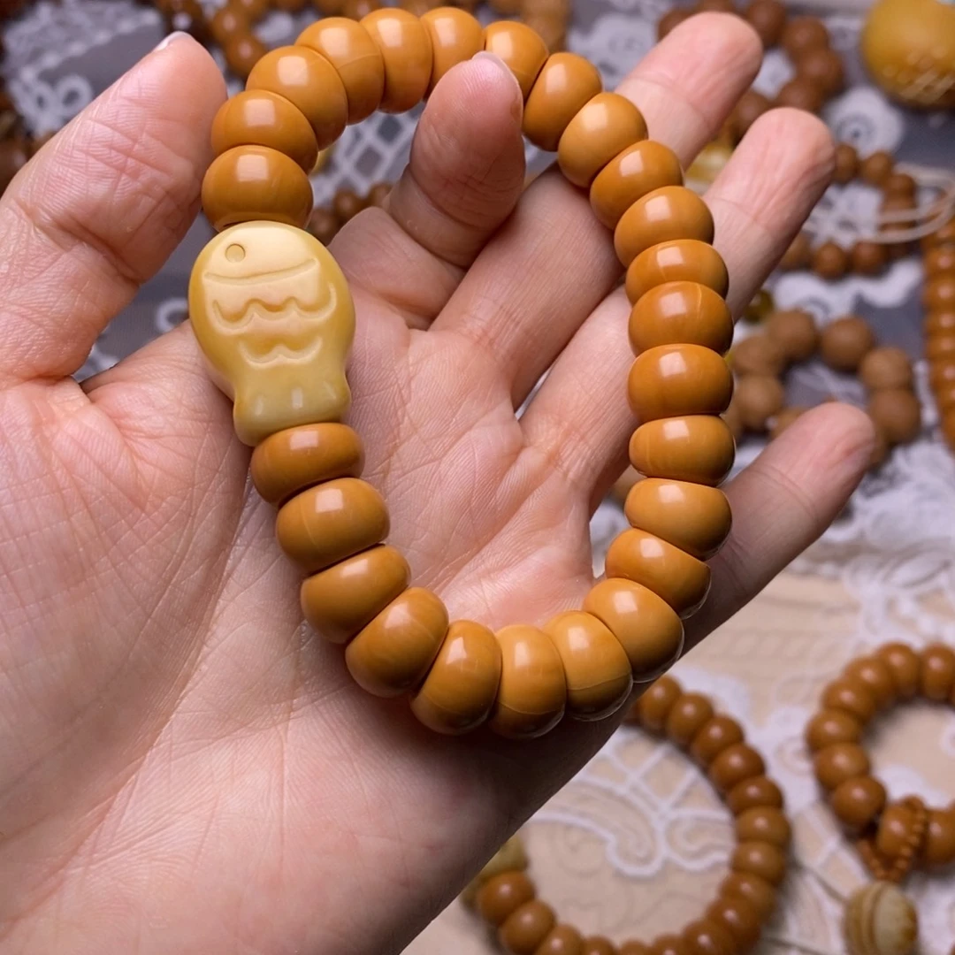 把件猴头核桃大肠手串鱼
