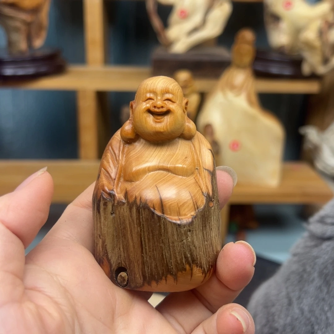 木周崖柏木摆件手把件