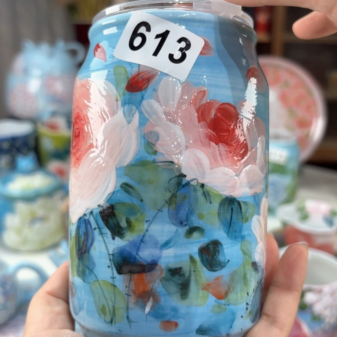景德镇手绘高温釉下彩陶瓷茶具