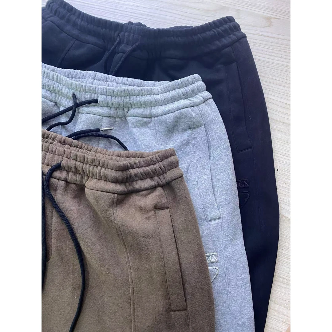 8218标达达家冬双面磨毛收口休闲裤男士百搭中腰宽松抽绳