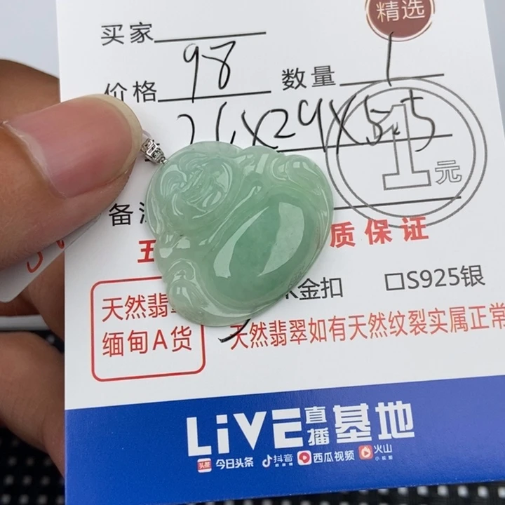 翡翠未镶嵌颈饰吊坠