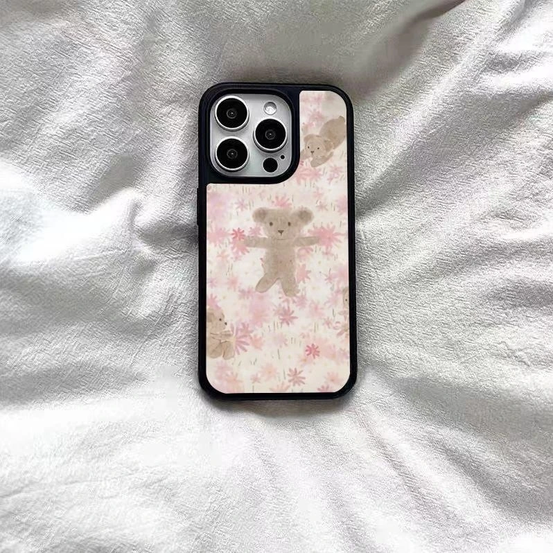 新款韩系小熊手机壳适用苹果xsmax/xr荣耀90gt小米opporeno13/14