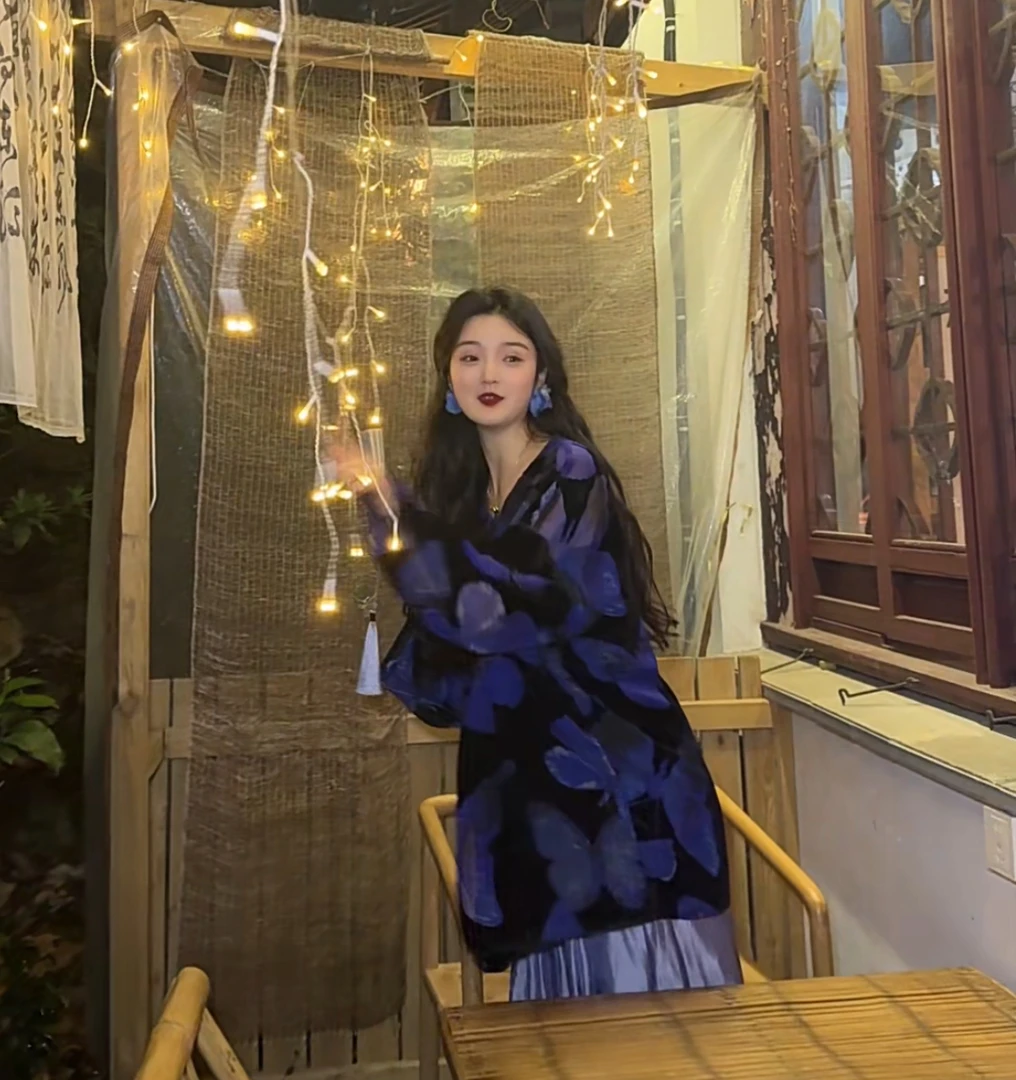 月畔湾【雪玲珑】新中式春季国风显瘦宽松外套复古气质长袖上衣