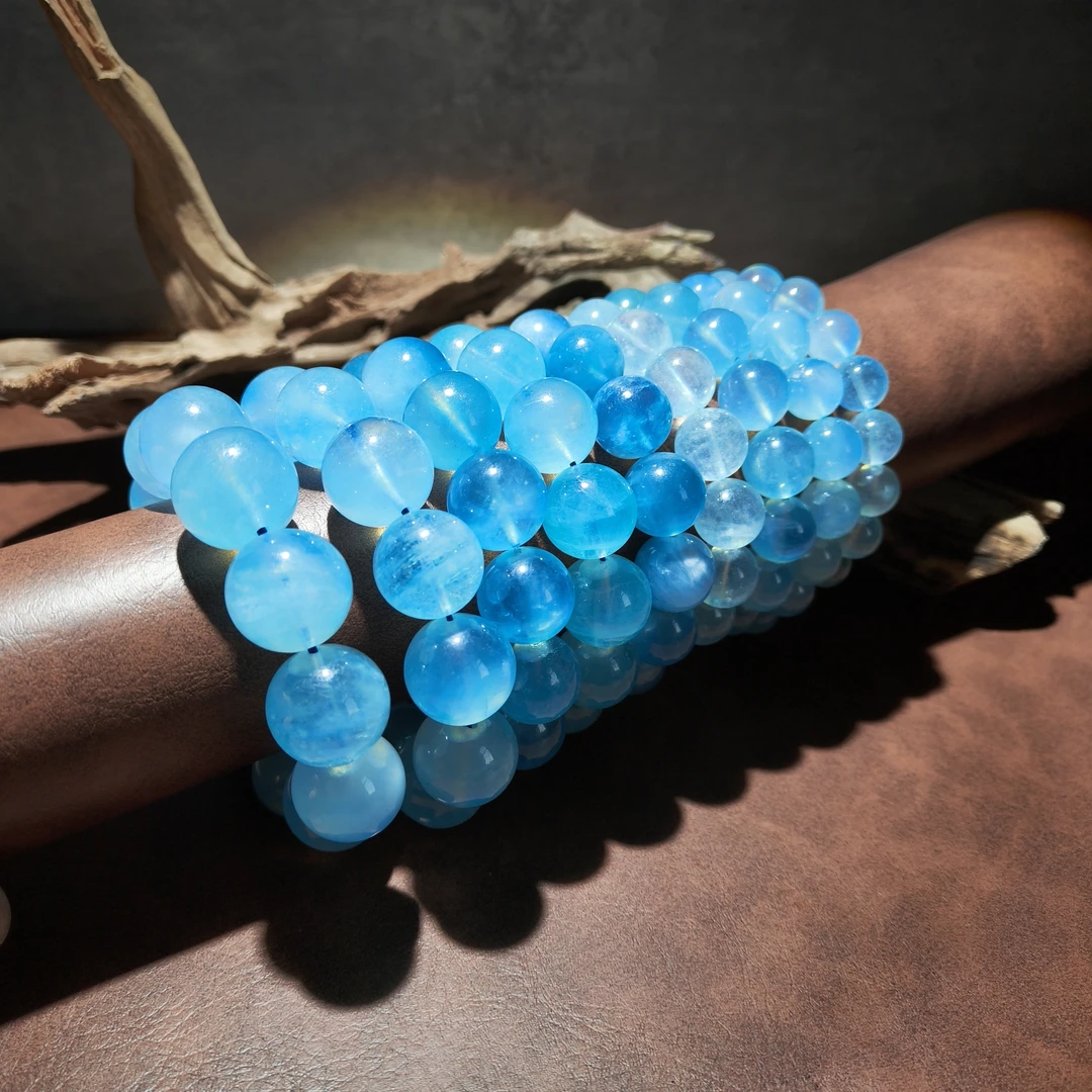 H0225 蓝色圆珠手链  多样性发其一