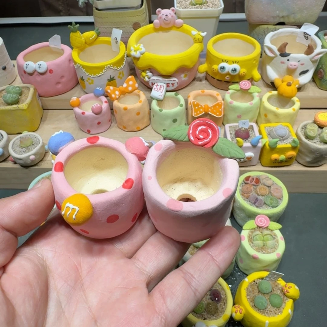 红陶张**?蘑菇427花盆