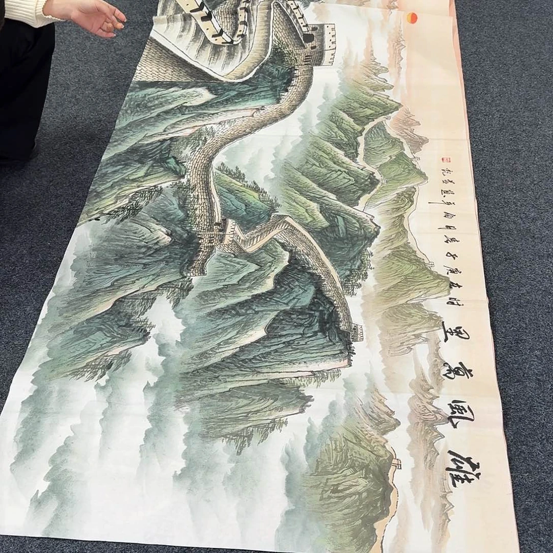 纯手绘国画作品好看小八尺