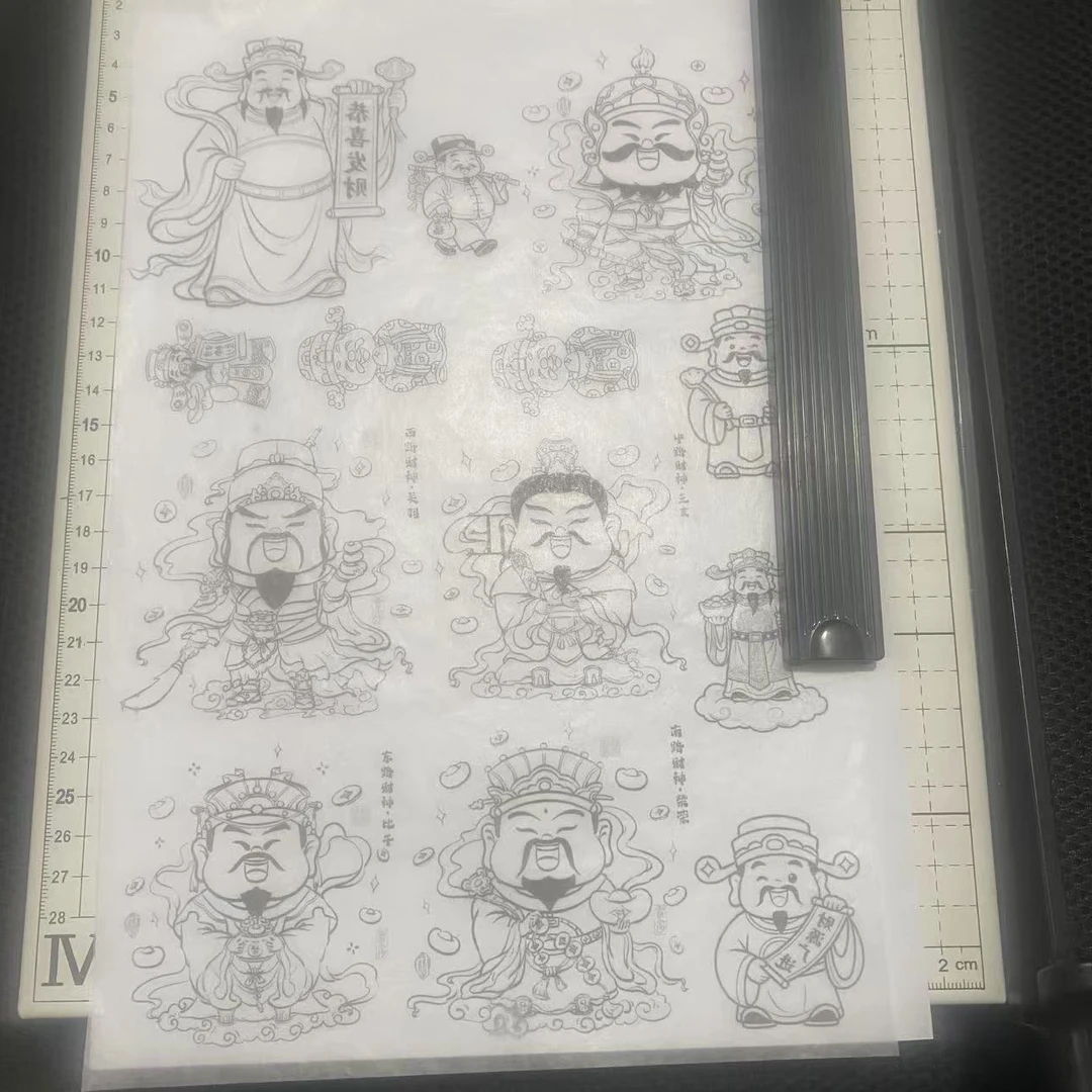葫芦烙画饰品雕刻。转印纸（新手入门简易线条）拍1发5张