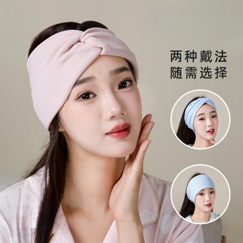 月子帽子产后夏季薄款孕产妇头巾宽边防风束发网红新护额春秋发带