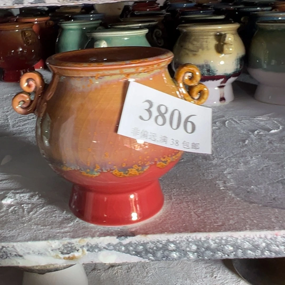 红陶景德镇手工花盆