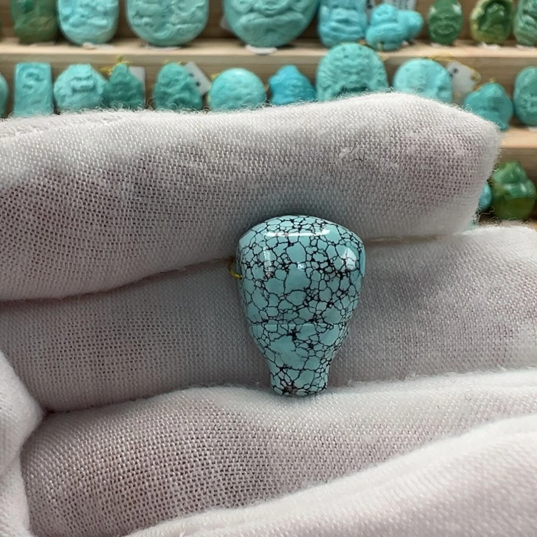 未镶嵌绿松石三通13.4mm