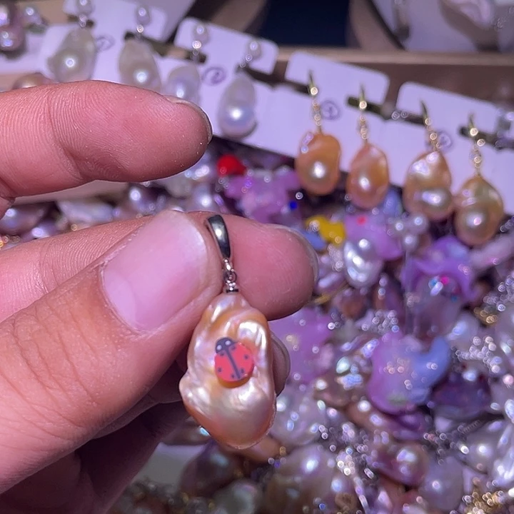 淡水珍珠未镶嵌吊坠(不含链)04