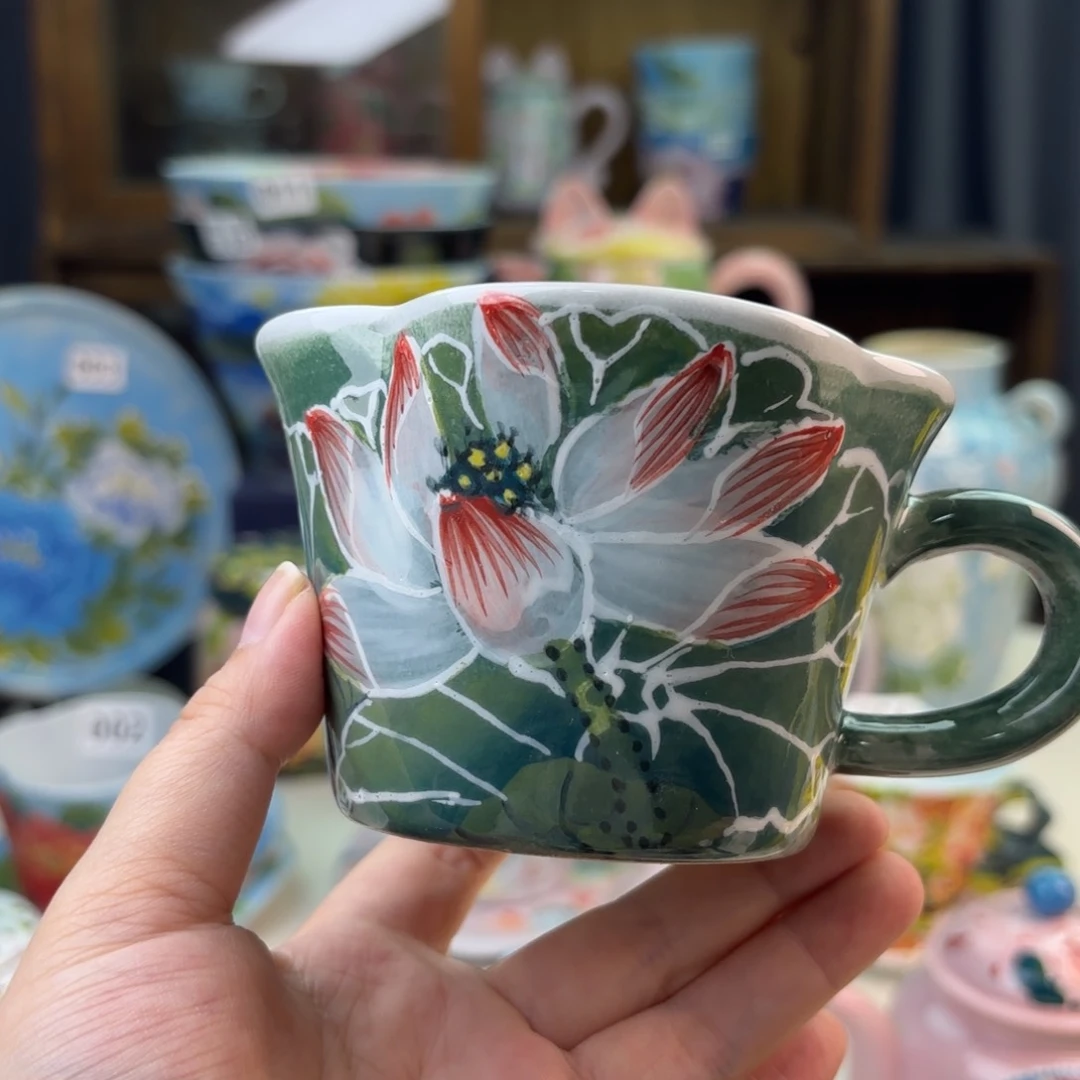 景德镇手绘高温釉下彩陶瓷茶具