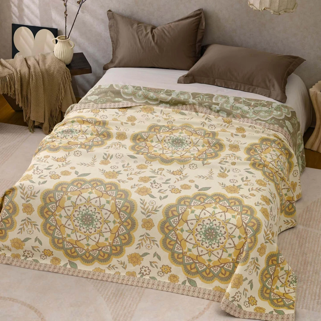 【DADONG·摩洛哥暖阳】210*240麻床盖轻奢多功能可机洗