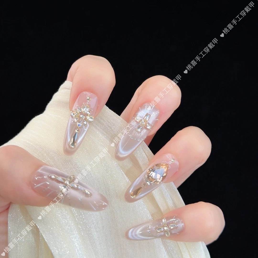 【神谕圣光3.0】时尚清新纯欲高级感成品美甲穿戴式手工穿戴甲TX