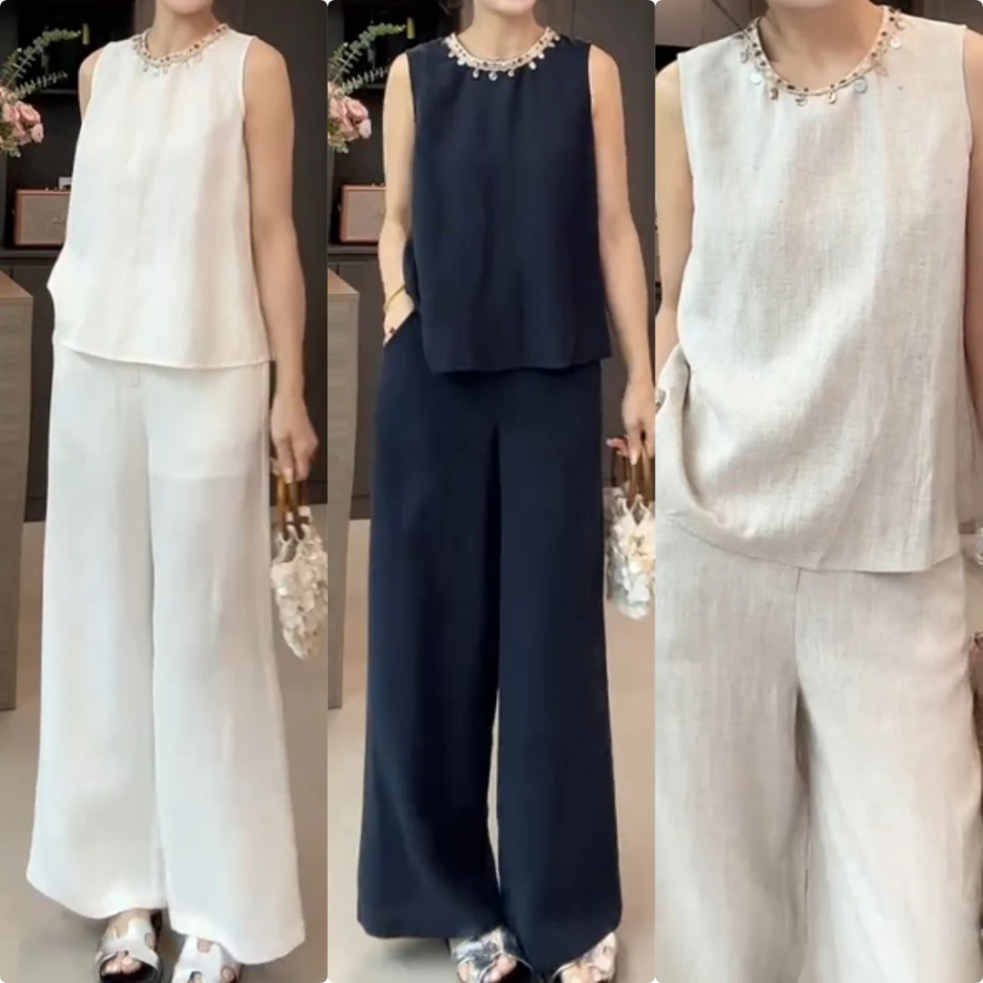 2025夏季新款时尚修身显瘦款女气质网红洋气两件套百搭款G6167