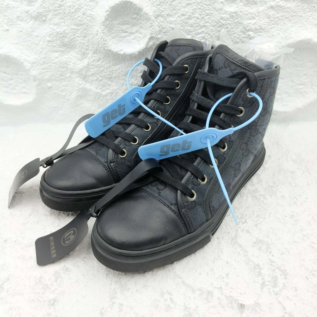 99新 GUCCI/古驰 古驰/Gucci/35码/黑老花高帮板鞋/非全新