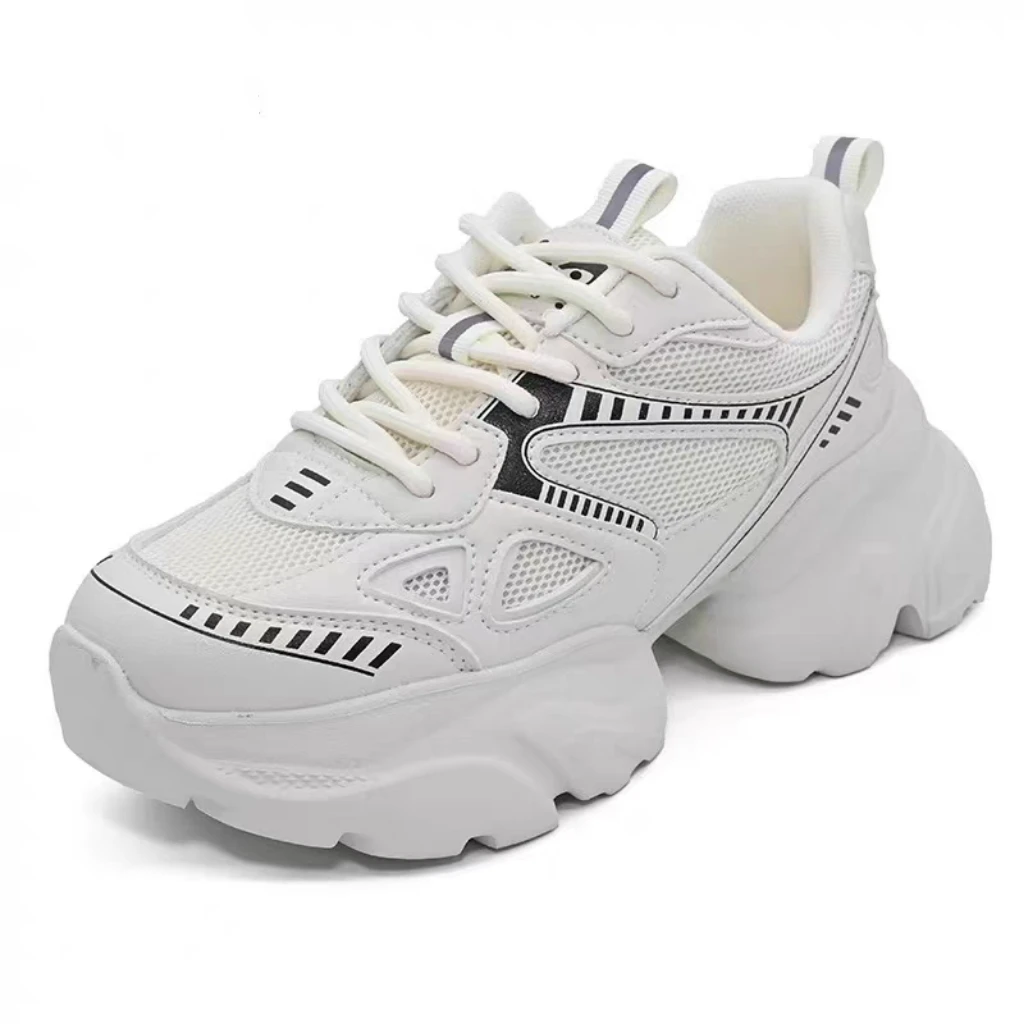 2025春秋季新款时尚老爹鞋休闲高跟平底运动鞋女鞋1329A