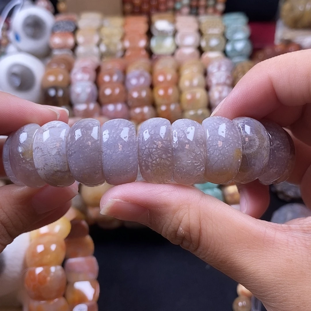 未镶嵌手牌硅化珊瑚（珊瑚玉）紫冰 10