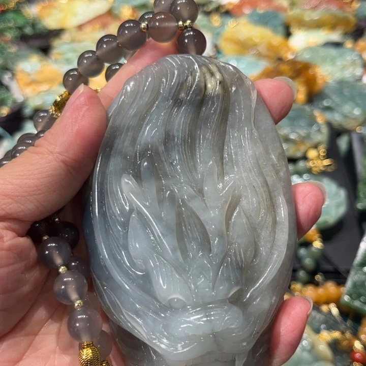 岫玉未镶嵌毛衣链用****0