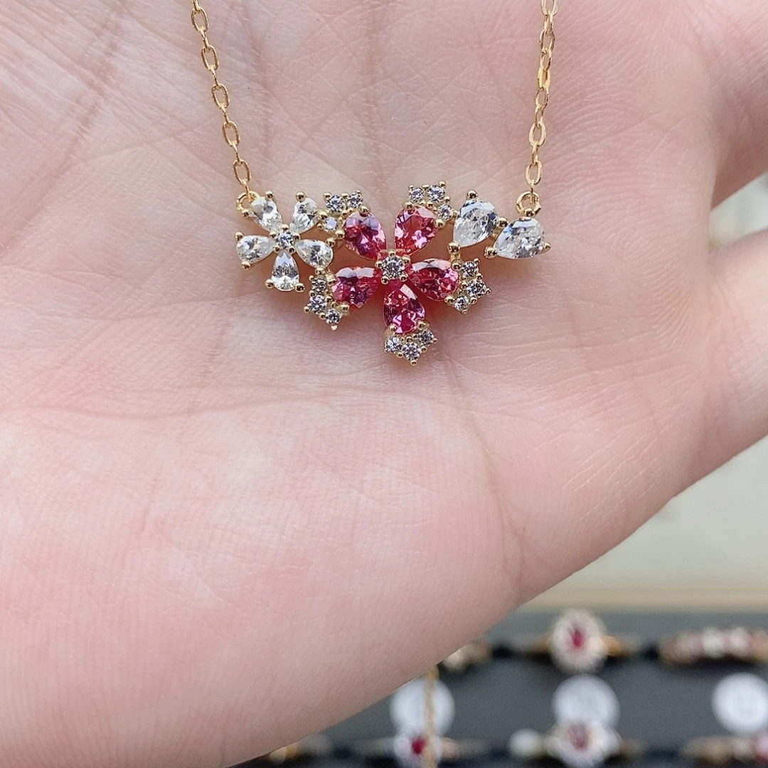 颈饰尖晶石银S925镶嵌