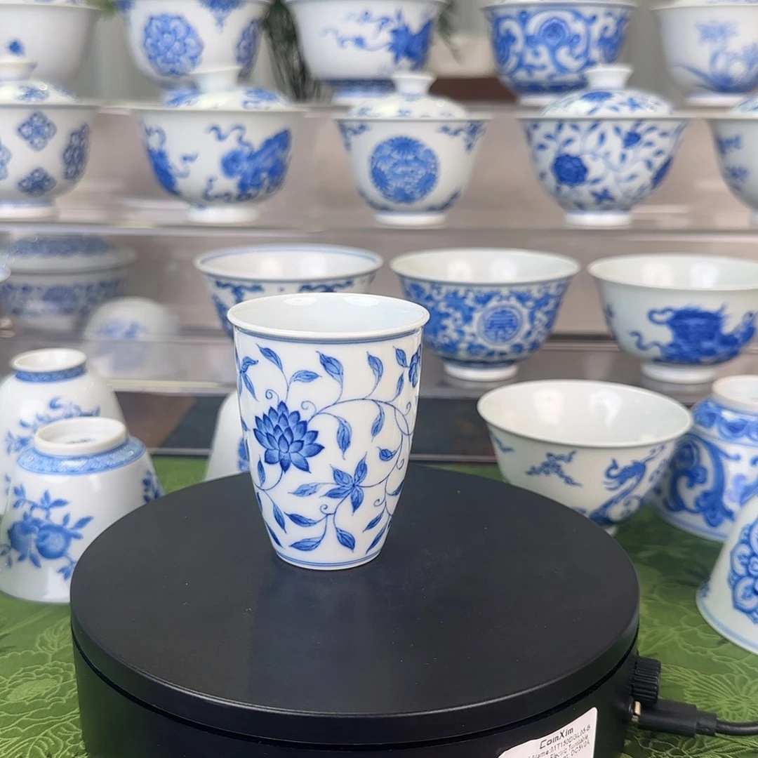 龙***o景德镇手工手绘青花瓷杯