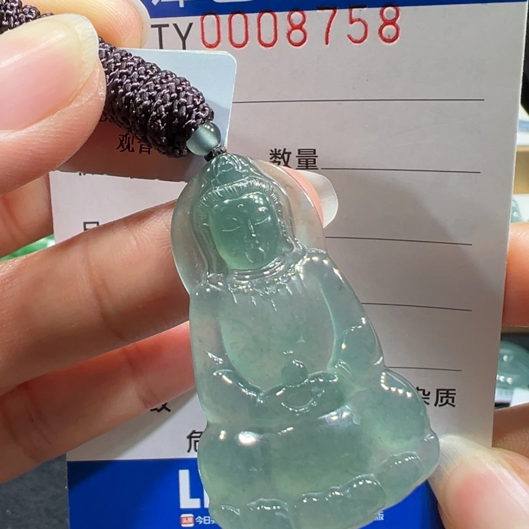 翡翠未镶嵌颈饰8758