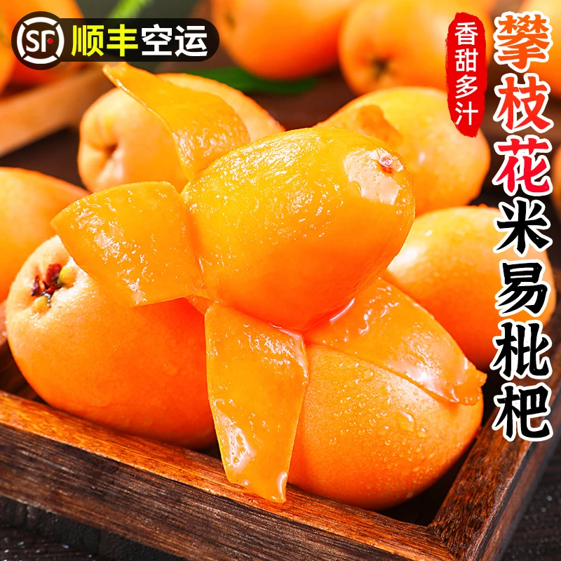 【顺丰空运】攀枝花米易枇杷1-5斤现摘树上熟甜琵琶果新鲜应季水果