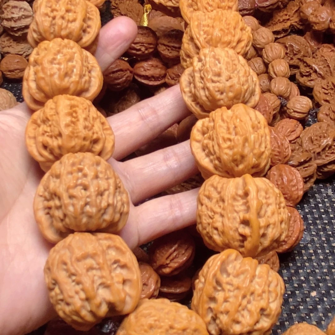 文玩核桃手串白狮子手持