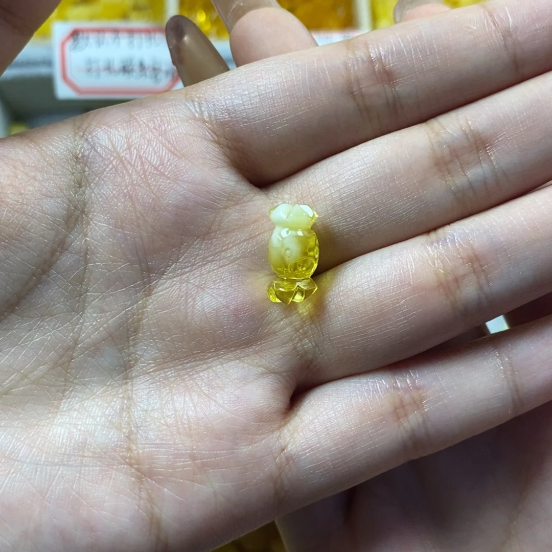 琥珀裸石未镶嵌晨*糖果
