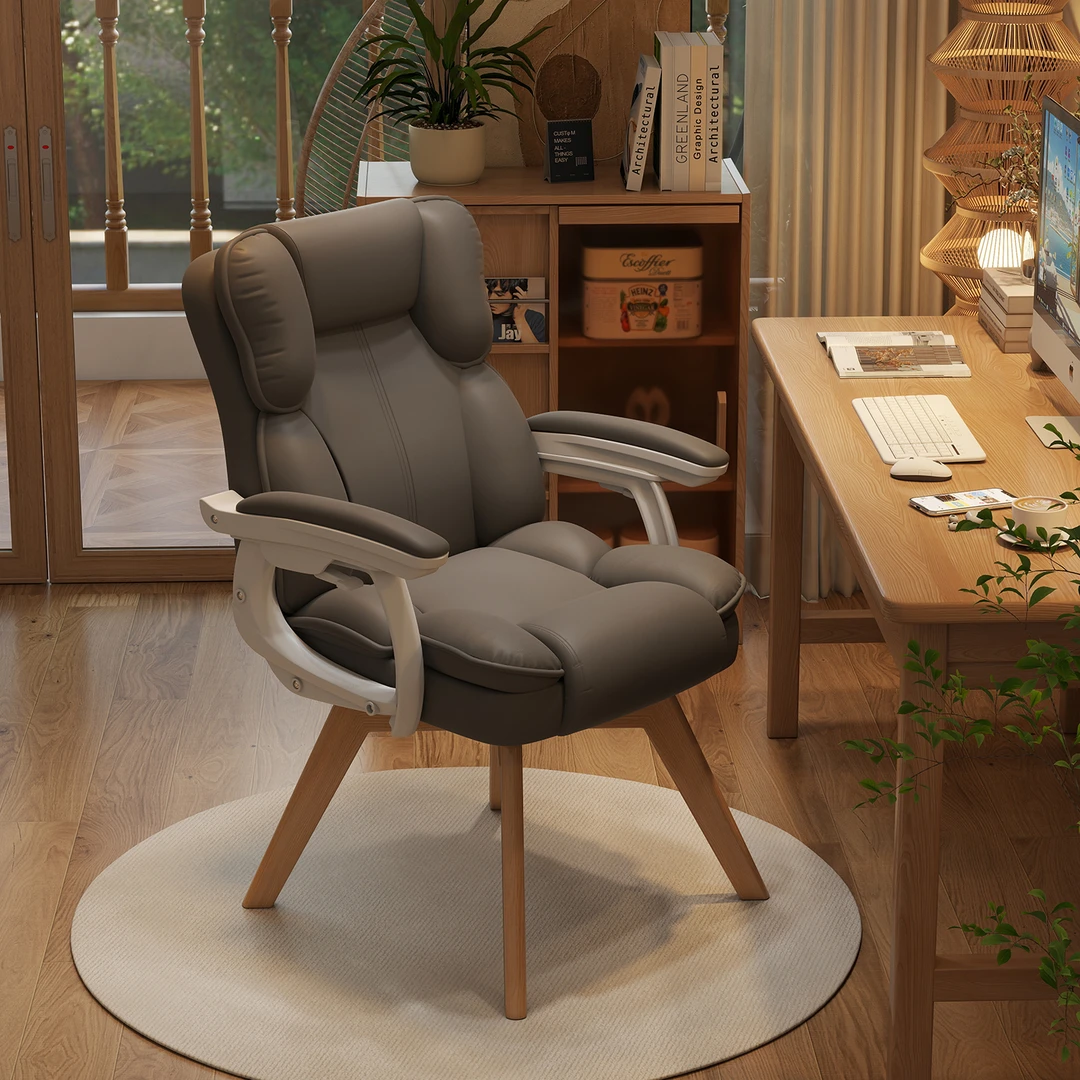 希静可旋转电脑椅家用书房书桌椅沙发椅舒服久坐休闲靠背椅座椅