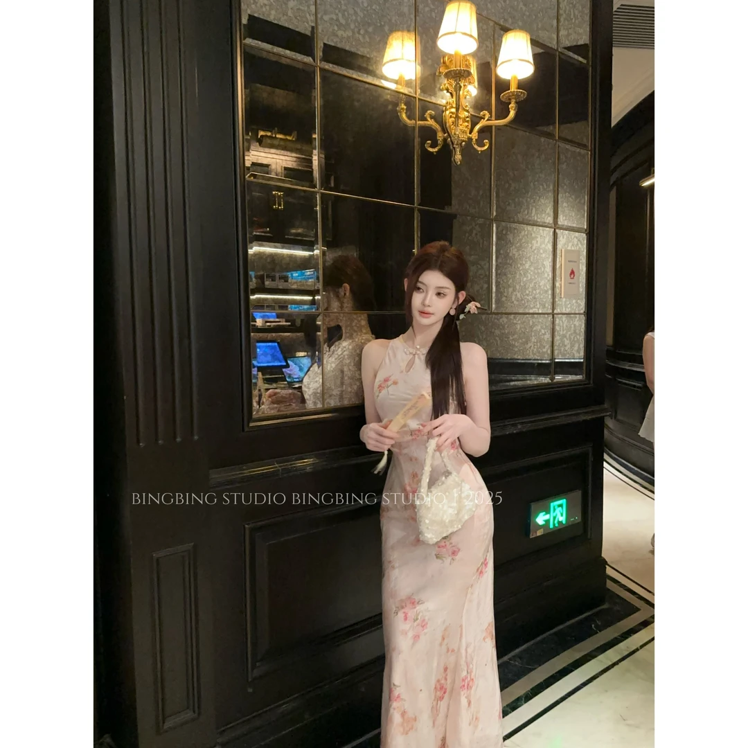 冰冰「且听风吟」夏季时尚气质法式洋气减龄显瘦连衣裙BBX5LYQ3425