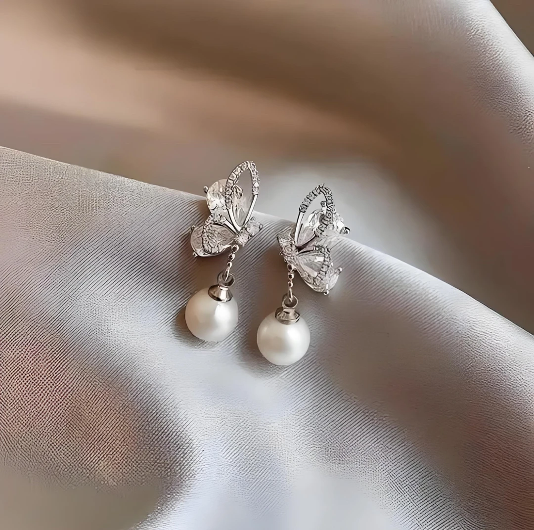 合金玻璃耳饰 钛钢时尚琉璃耳饰～轻奢