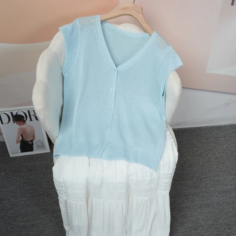 薄款小飞袖百搭时尚气质休闲宽松显瘦针织衫