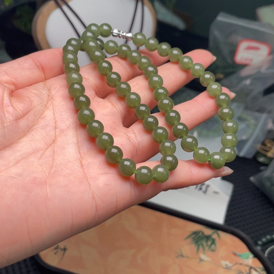 和田玉未镶嵌颈饰妈妈链18