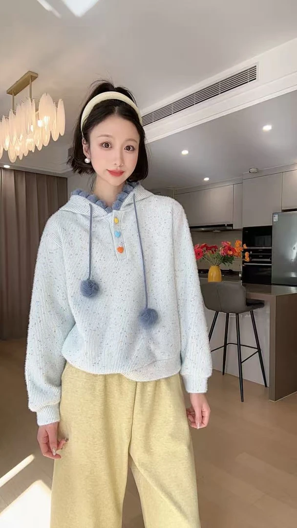 小玉推荐《杂色点点帽衫》卫衣T恤