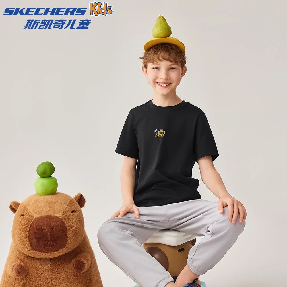 儿童T中大童男女童夏季卡皮巴拉欧若动感风短袖T恤L225K069