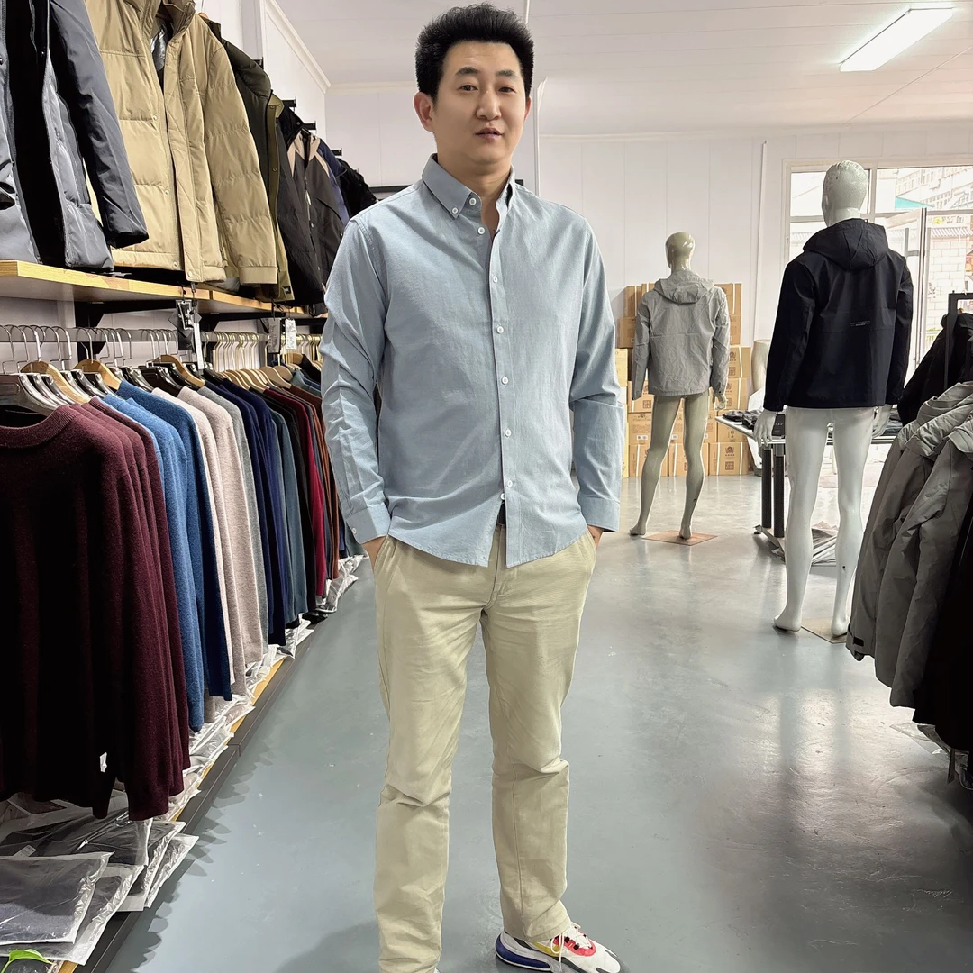 79.6棉加莱赛尔三色长袖衬衣