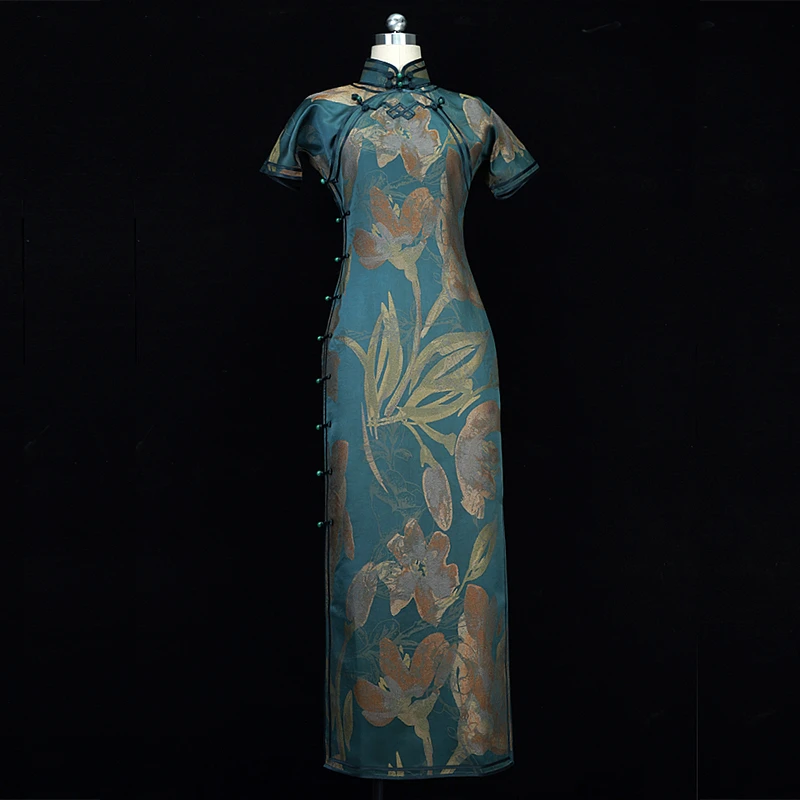 罗曼』色织宋锦香云纱复古新中式高端旗袍雅致设计感旗袍