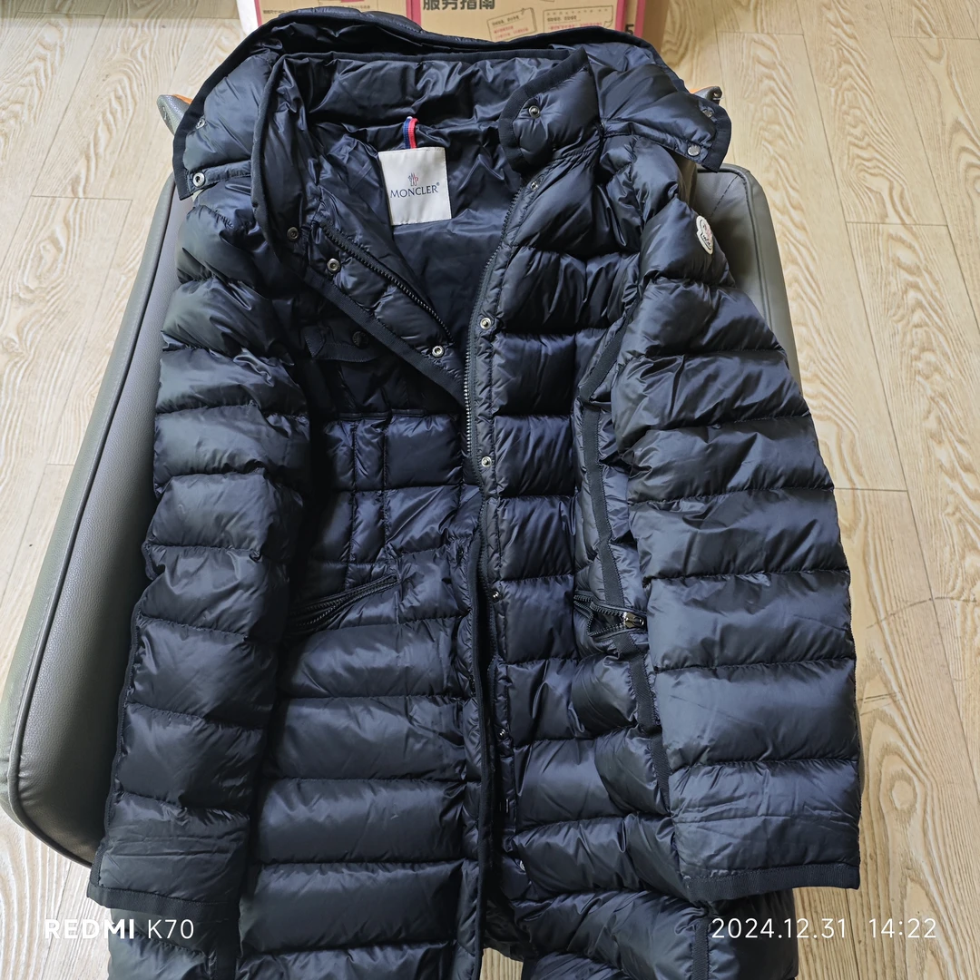 95新 MONCLER 麦殿/中长款羽绒服5码/241231LZHTL01