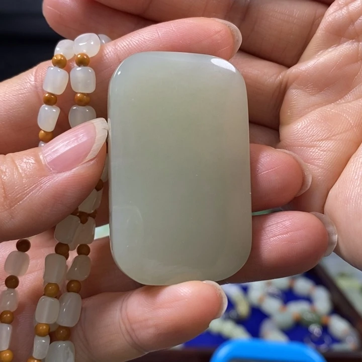 和田玉未镶嵌挂件简****好