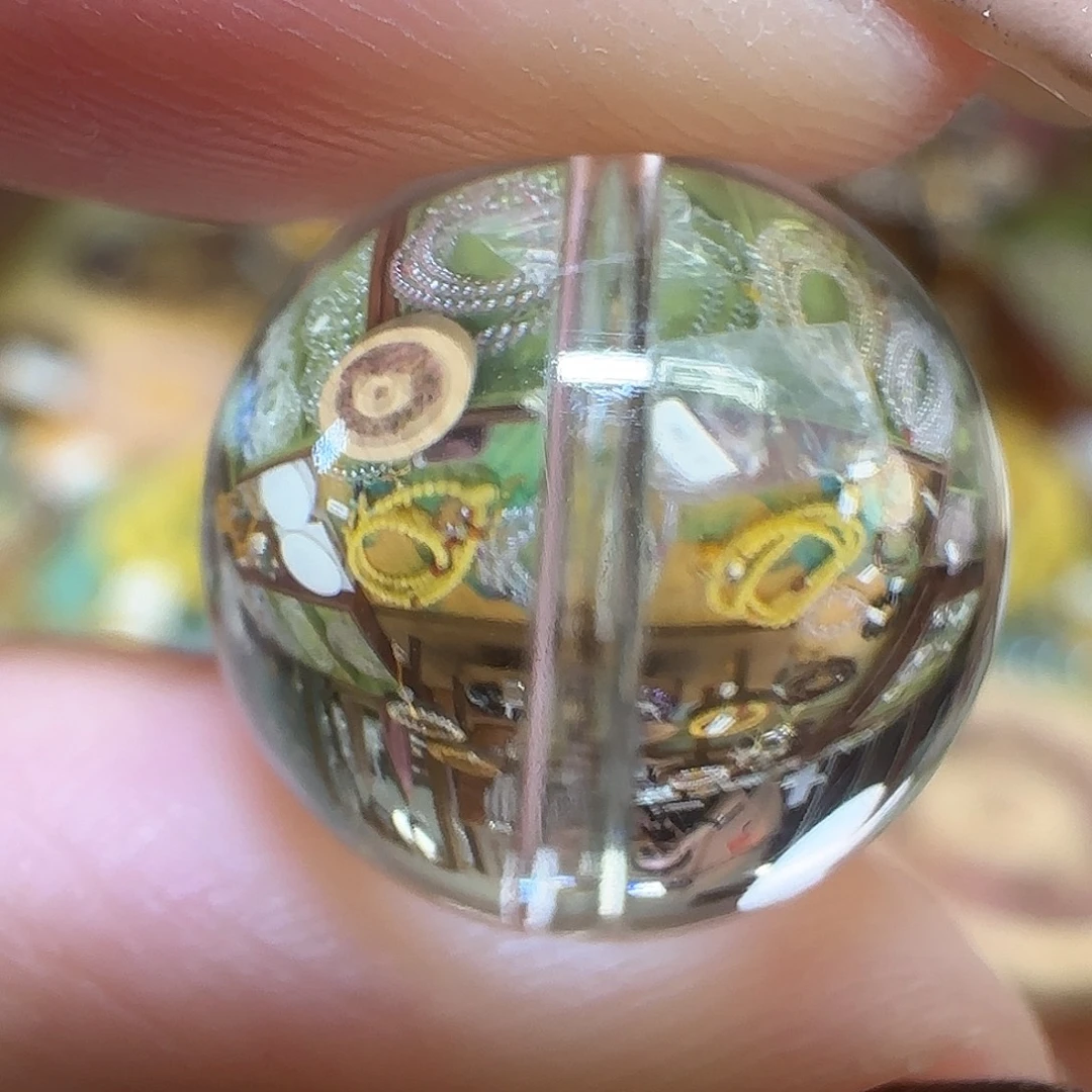 金***儿未镶嵌水晶手链天然白水晶全净体单珠