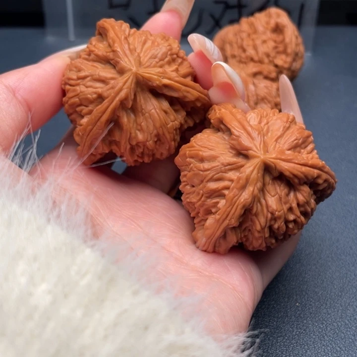 暴***黑吊坠文玩核桃白狮子