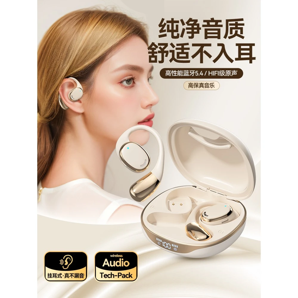 柏林之声2025新款蓝牙耳机挂耳式无线气骨传导运动跑步不入耳降噪